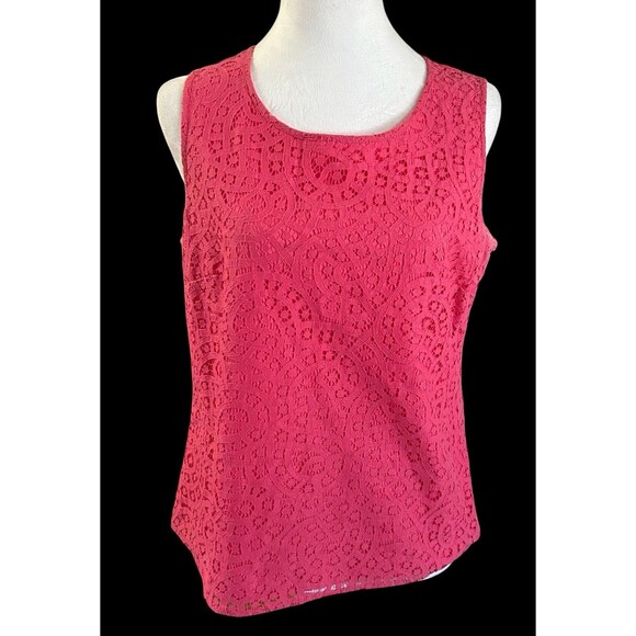 Talbots Sleeveless Tank Lace Overlay Sz‎ 10p - Picture 1 of 5